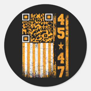 Adesivo Engraçado Qr Digitalize-Me Presidente Trump 4547 T