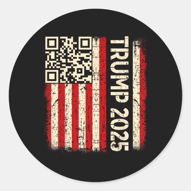 Adesivo Engraçado Qr Donald Trump Dancing 4745 Code Video (Frente)