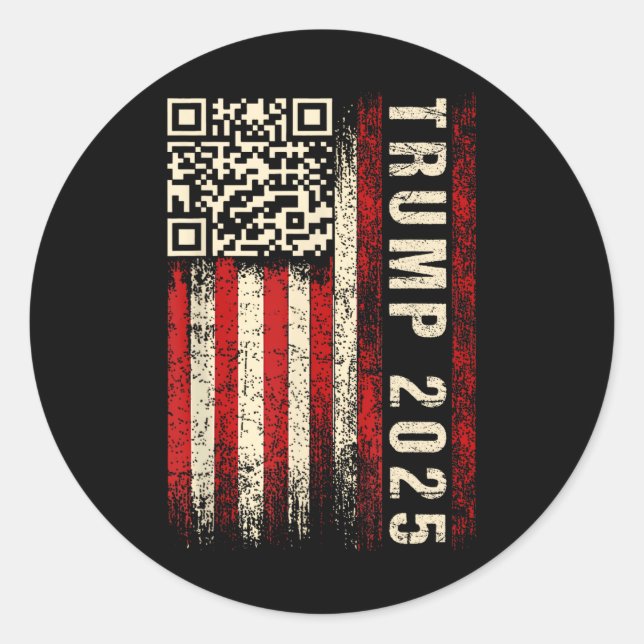 Adesivo Engraçado Qr Donald Trump Dancing 4745 Code Video (Frente)