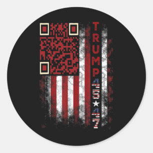 Adesivo Engraçado Qr Scan Me Presidente Trump 4547 Trump D