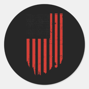 Adesivo Engraçado Qr Trump Dance Code Vermelho e Branco