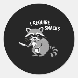 Adesivo Engraçado Raccoon Eu Preciso De Snacks Humor 1 Hal