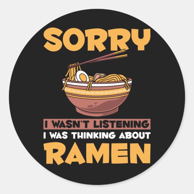 Adesivo Engraçado Ramen Lover Japonês Noodles viciado (Frente)