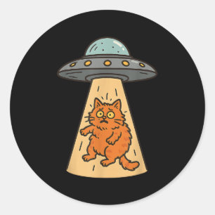 Adesivo Engraçado Rapto De Alienígenas De Gato Ufo Gatinho