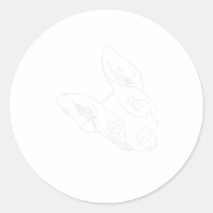 Adesivo Engraçado Rat Terrier