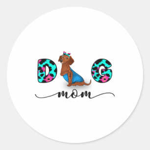 Adesivo Engraçado Red Dachshund Tattoo Eu Te Amo Cachorro
