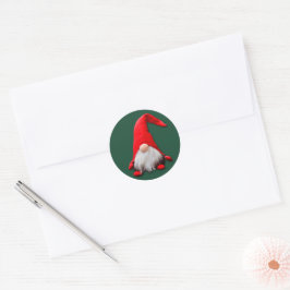 Adesivo Engraçado Red Gnomo Natal