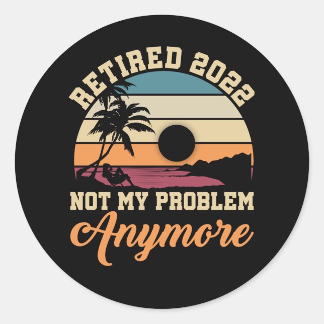 Adesivo Engraçado Retirada 2022 Homens Mulheres Aposentada (Frente)