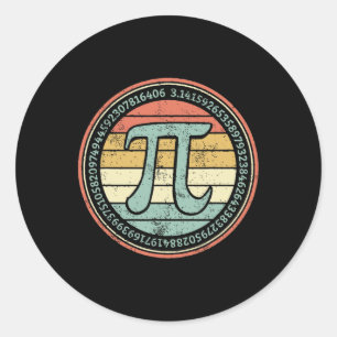 Adesivo Engraçado Retro Pi Day Pi Math Para Pi Day 3.14 Ma