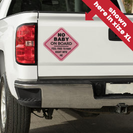 Adesivo Engraçado Rosa Sem Bebê no Conselho