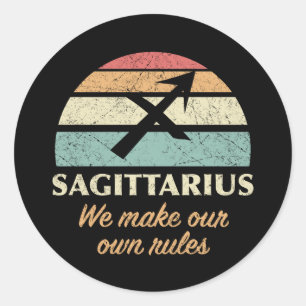 Adesivo Engraçado Sagittarius Regras do Zodiac