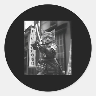 Adesivo Engraçado Samurai Cat Samurai Meme Artes Marciais 