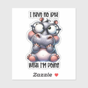 Adesivo Engraçado sarcasmo de hipopótamo