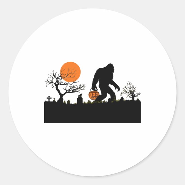 Adesivo Engraçado Sasquatch Bigfoot Halloween (Frente)
