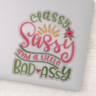 Adesivo Engraçado, Sassy E Um Pouco Mal Assy Sassy Fri