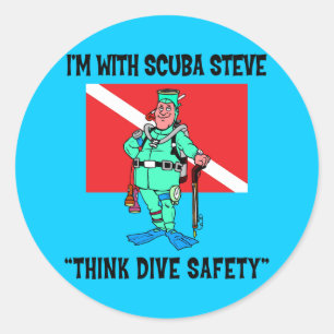 Adesivo Engraçado SCUBA Steve