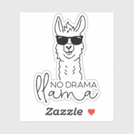 Adesivo Engraçado Sem Drama Fresco Llama Sticker