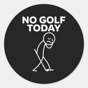 Adesivo Engraçado Sem Golfe Hoje Engraçado Triste Stickman