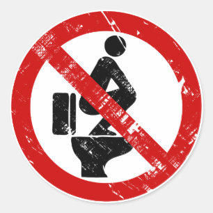 Adesivo Engraçado sem pés no assento ⚠ símbolo tailandês ⚠