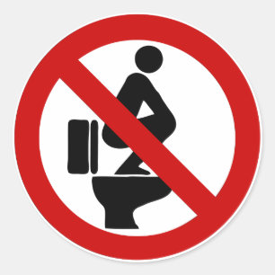 Adesivo Engraçado sem pés no assento ⚠ símbolo tailandês ⚠