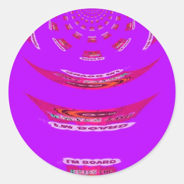 Adesivo Engraçado, sinto sua falta, estou entediado (Frente)