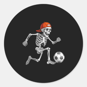 Adesivo Engraçado Skeleton Soccer Men Meninos Meninos Cust