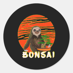 Adesivo Engraçado Sloth Bonsai Tree Gift Yoga Mestrados