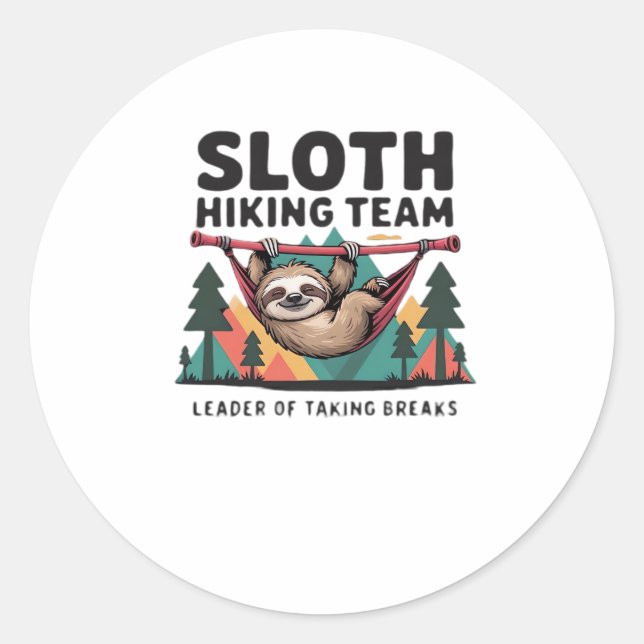 Adesivo Engraçado Sloth Hiking - Este engraçado presente d (Frente)