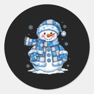Adesivo Engraçado Snowman Snowflake Feliz Natal Feliz Famí