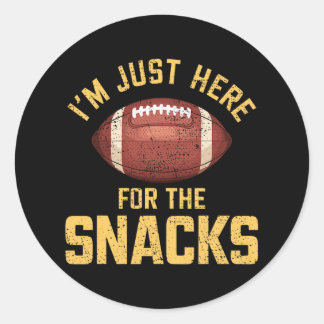 Adesivo Engraçado, só estou aqui para o futebol de lanches