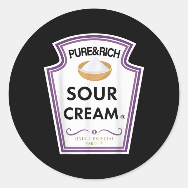 Adesivo Engraçado, Sour Cream Group Condition Halloween Fa (Frente)