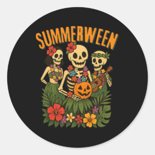 Adesivo Engraçado Summerwin Skeletons Luau Party Halloween