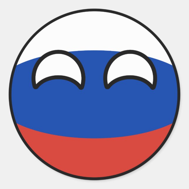 Adesivo Engraçado Tendência Geeky Rússia Countryball (Frente)