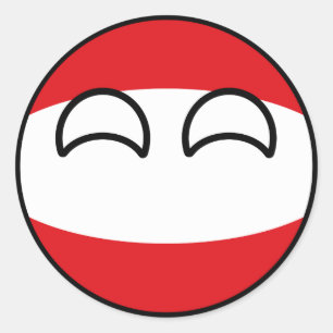 Adesivo Engraçado Tending Geeky Áustria Countryball