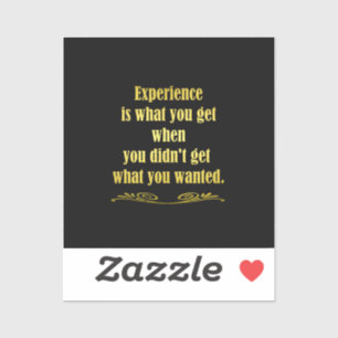 Adesivo Engraçado ter Piada de experiência