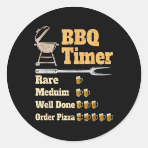 Adesivo Engraçado Timer Timer de Churrasco
