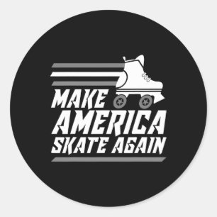 Adesivo Engraçado Torne o Skate Americano novamente dotado
