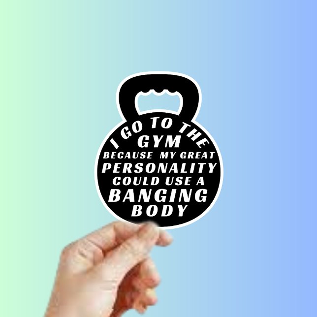 Adesivo Engraçado Trabalho De Malhação De Ginástica Eu Vou (Criador carregado)