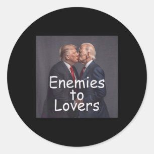 Adesivo Engraçado Tremor E Biden Beijando, Inimigos Para A