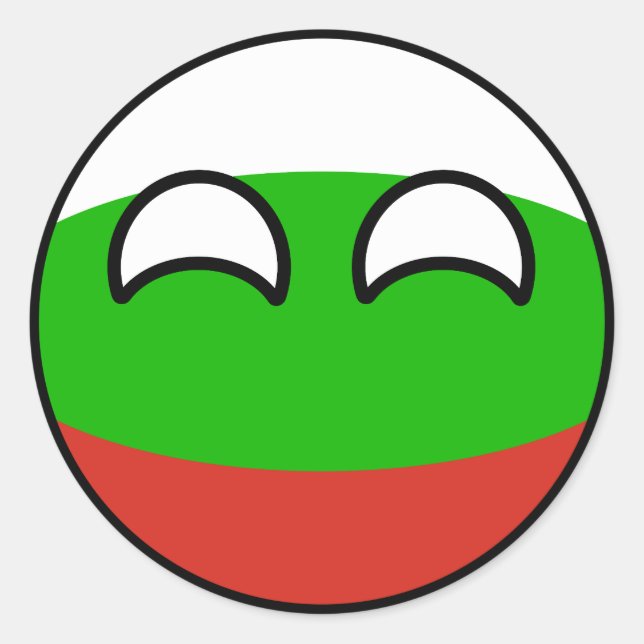 Adesivo Engraçado Trending Geeky Bulgária Countryball (Frente)