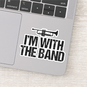 Adesivo Engraçado trompete que estou com a Laptop da Banda