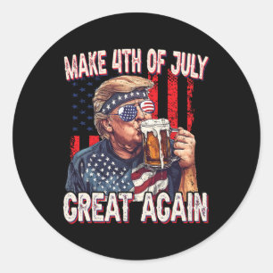Adesivo Engraçado Trump 4 De Julho Vintage Camisas Patriot