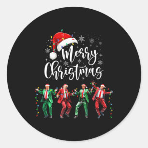 Adesivo Engraçado Trump Dance Papai Noel Feliz Natal Natal