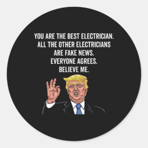 Adesivo Engraçado Trump Eletrico Lineman
