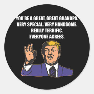Adesivo Engraçado Trump Melhor Avô Sempre Concorda