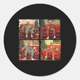 Adesivo Engraçado Trump Papai Noel Natal Xmas Pajamas Hol