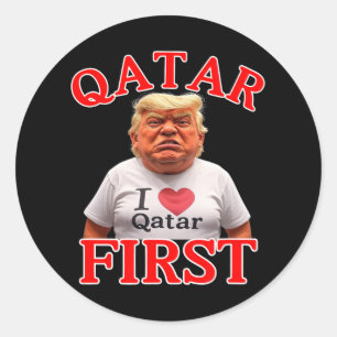 Adesivo Engraçado Trump Qatar Primeiro Jato Do Qater