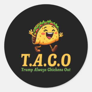 Adesivo Engraçado Trump Taco Trump Sempre Desiste _25 