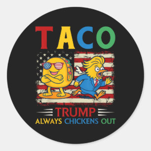 Adesivo Engraçado Trump Taco Trump Sempre Fala