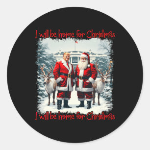 Adesivo Engraçado Trump Xmas Pajamas Eu Estarei Em Casa Pa